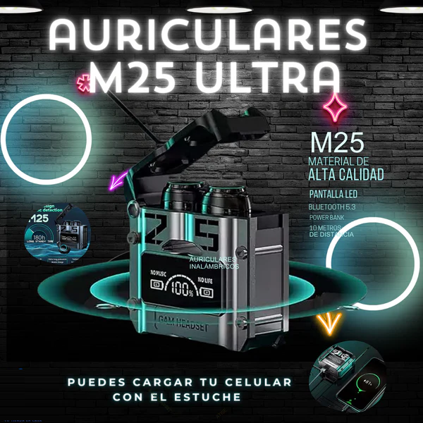 ⚡ M25 ChargeBeats X – Música sin límites + energía siempre contigo