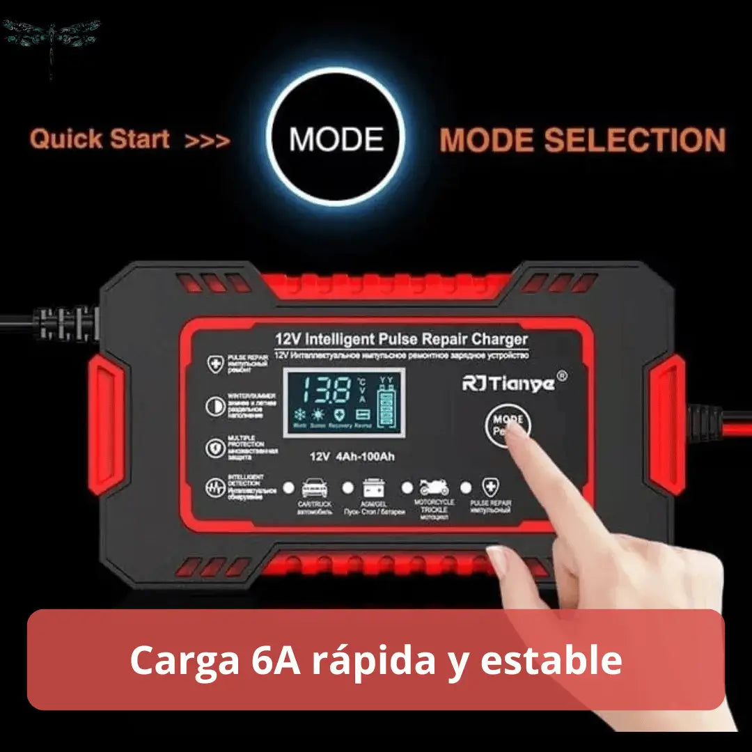 EMERGIX - Cargador Inteligente de Batería 12V  - Evita Quedarte Varado